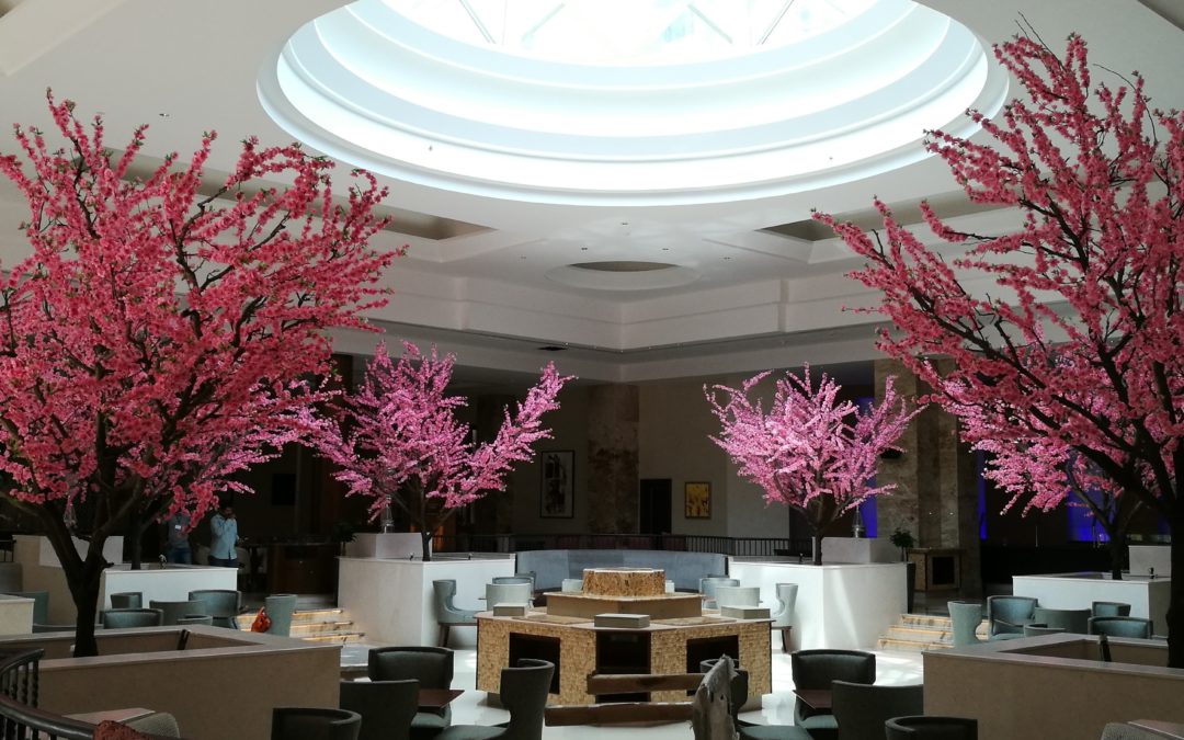 Beautifully Customized Artificial Cherry Trees | Sheraton Hotel – Oman