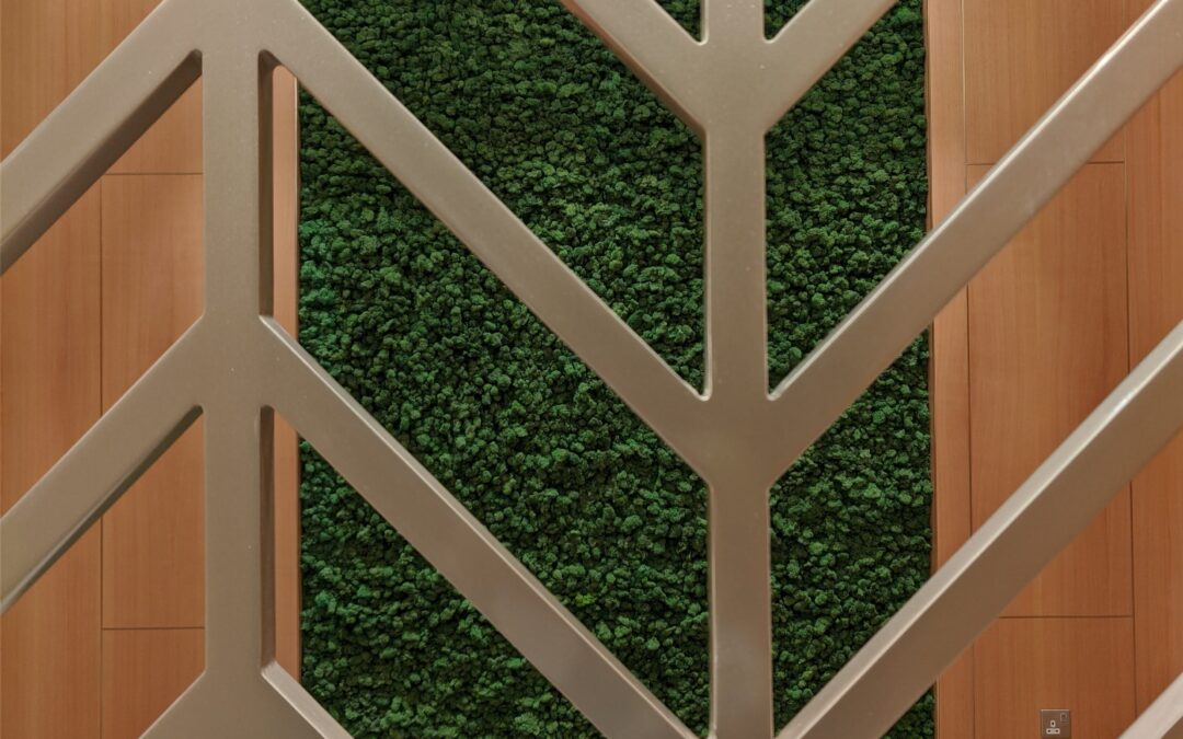 The Lush Green Effect in Preserved Moss Art | Sharjah Airport Lounge
