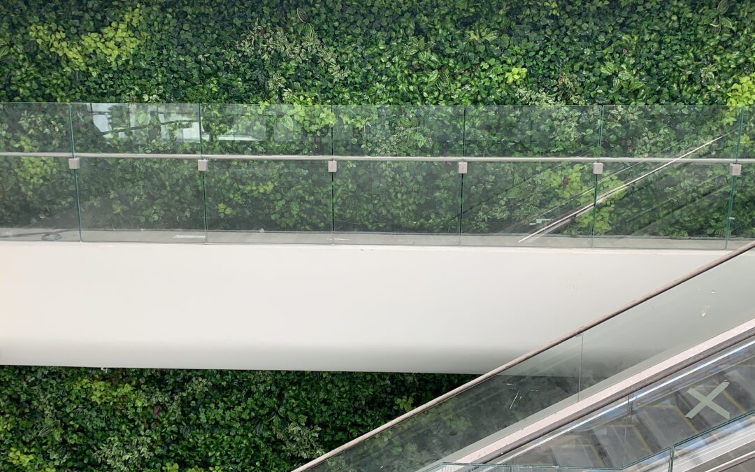 Flourishing Artificial Green Wall Effect | Midfield Airport Lounge